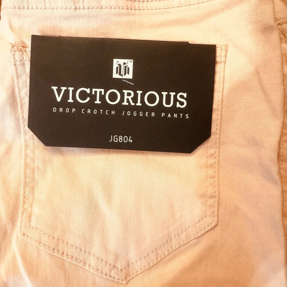 NWT Victorious Essential Joggers Men Size:S Cotton Pants Elastic Ankle/Waist